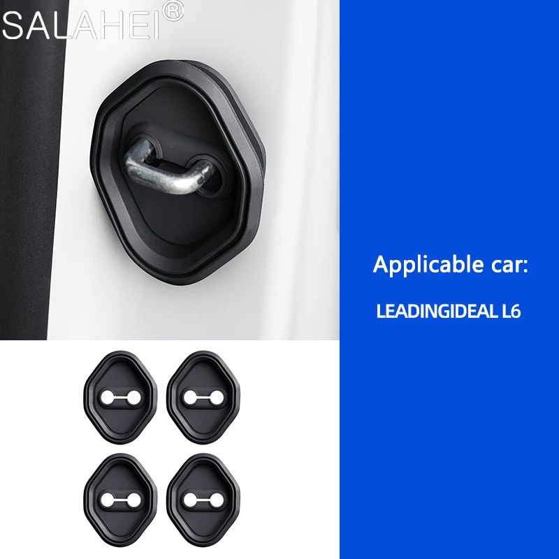 4Pcs Silicagel Car Door Lock Buckle Shock Cover for Leading Ideal L6 Auto Door Shock Absorber Cushion Anti-collision Accessories