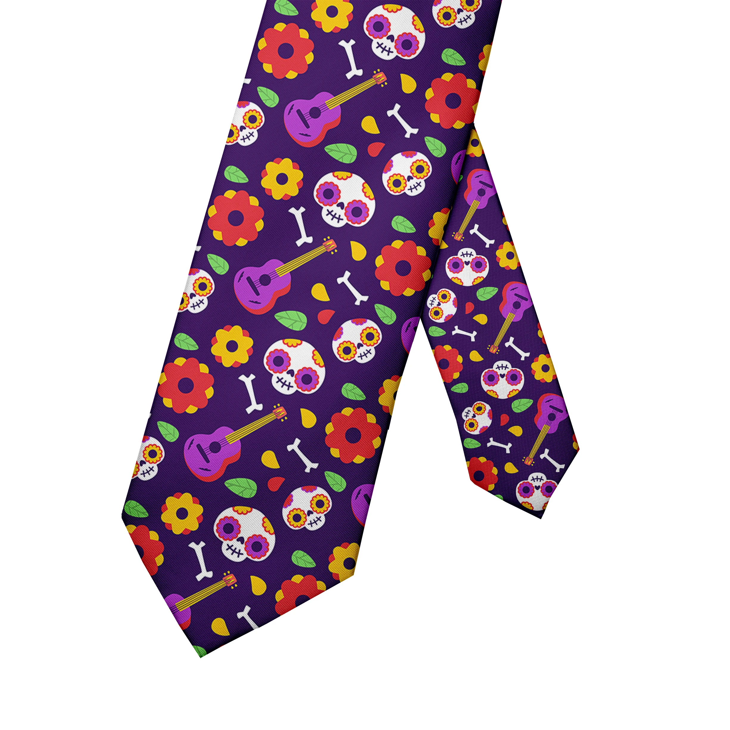 Cartoon skull print men's tie fashion casual 8cm creative novelty tie men's unique accessories wedding party business gift tie