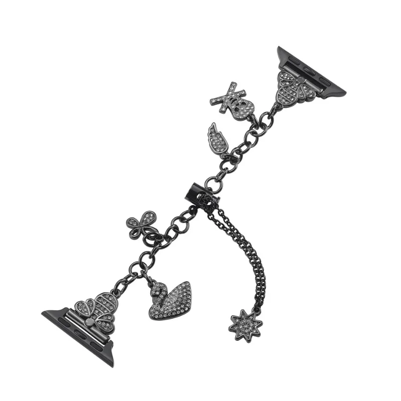 Metalen Band Voor Apple Horlogeband 44Mm 49Mm Ultra 45Mm 42Mm 38/40/41Mm Vrouwen Diamant Design Armband Iwatch Serie 8 7 6 5 4 3 Se