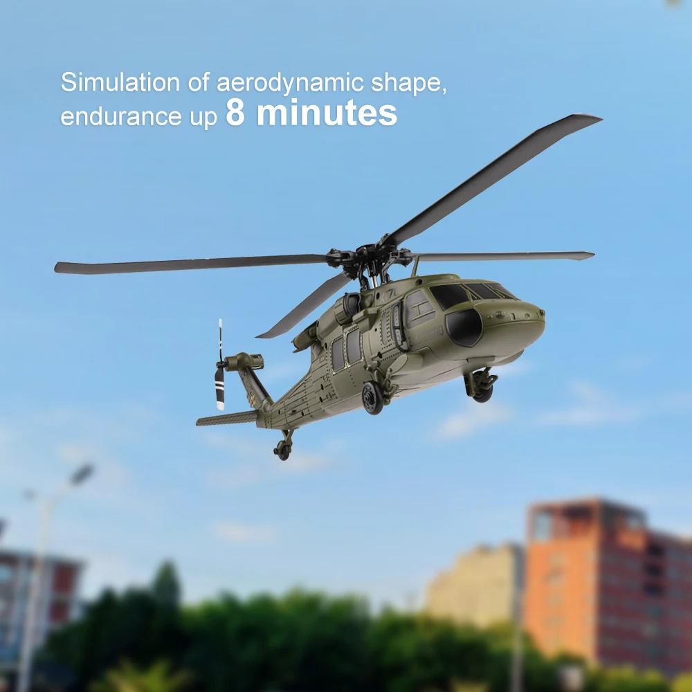 

Радиоуправляемый вертолет Wltoys K170 UH-60L Black Hawk, двойной бесщеточный 6-осевой гироскоп, 4 канала, 4 лопасти, модель самолета с дистанционным управлением, подарки