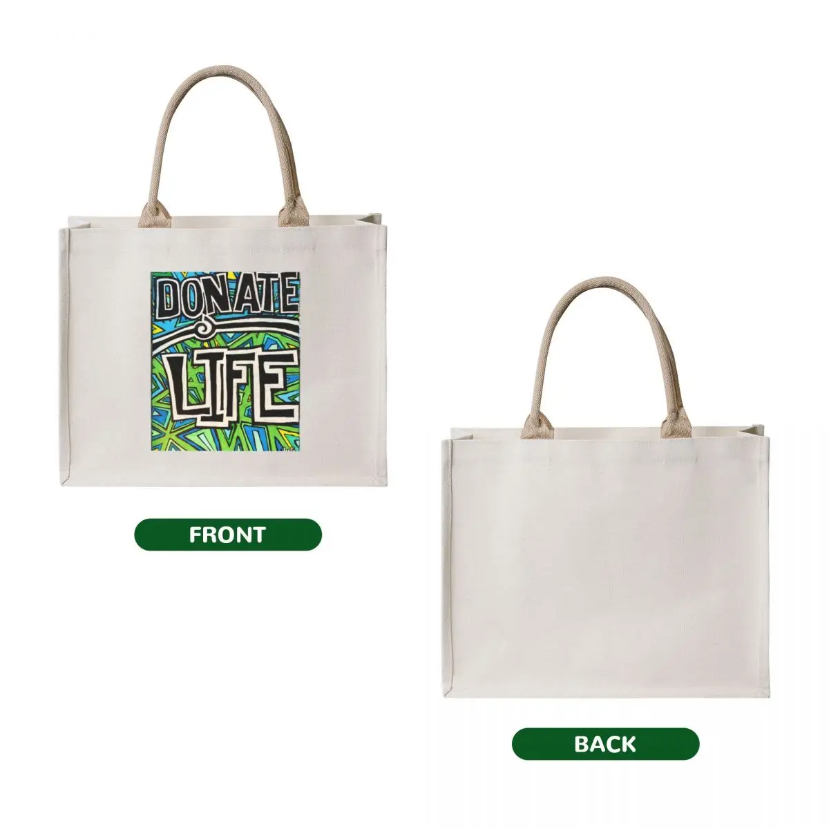 Donate Life Tote Bag personalized tote Gift bag reusable shopping bag Lady bags