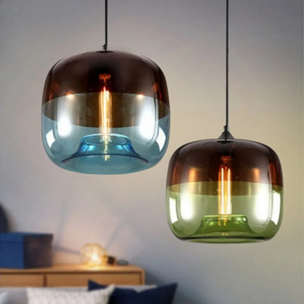 Nordic Creative Personalized Electroplated Apple Glass Bar Ceiling Lighting Fashionable Coffee Shop