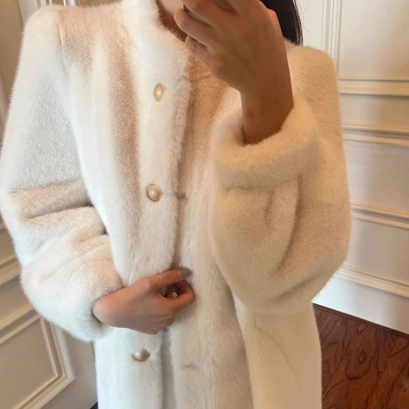 Fur Coat Women's New Retro Fur Integrated Long Style High-end and Environmentally Friendly Fur Mink Coat