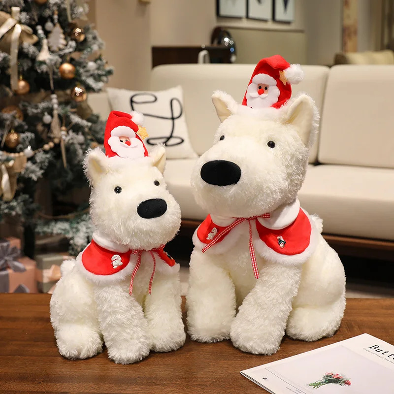 

Очаровательная плюшевая игрушка для собак, мягкая приятная кукла Вест-хайленд-уайт-терьер, подарок для девочек, чучело животного, рождественская игрушка