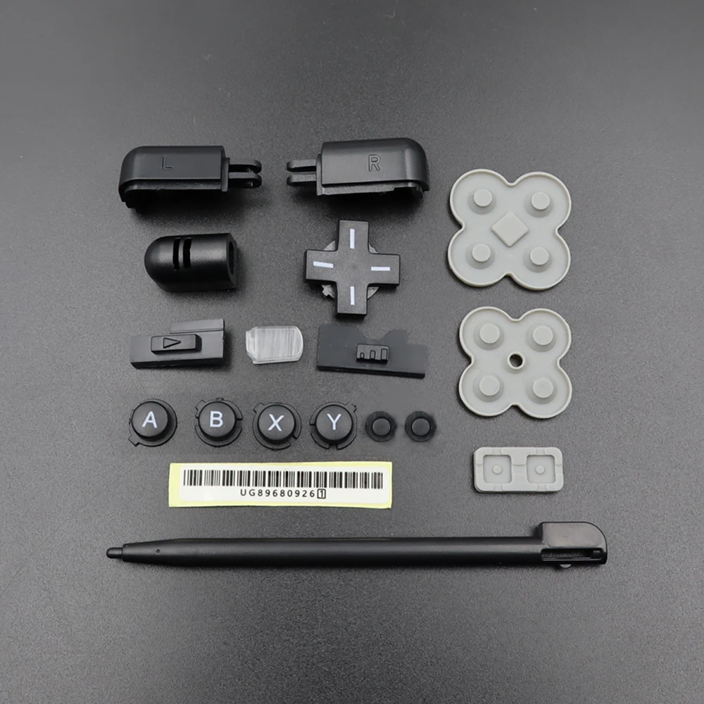 1Set Replacement Full Button Kit For NDSL Console  ABXY L R D Pad Buttons + Conductive Pads + Stylus Pen Multi Color Options