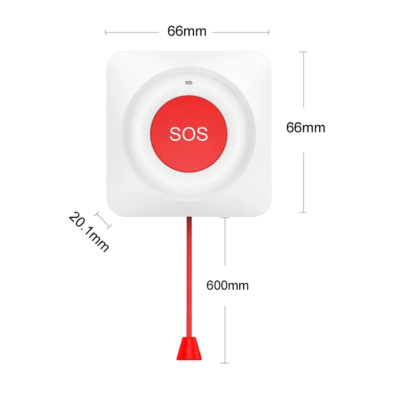 Tuya Wifi/Zigbee Slimme Sos-Knop Draadloze Zorgverlener Pager Telefoonalarm Zender Noodoproepknop Voor Kinderen Bejaarde Patiënt