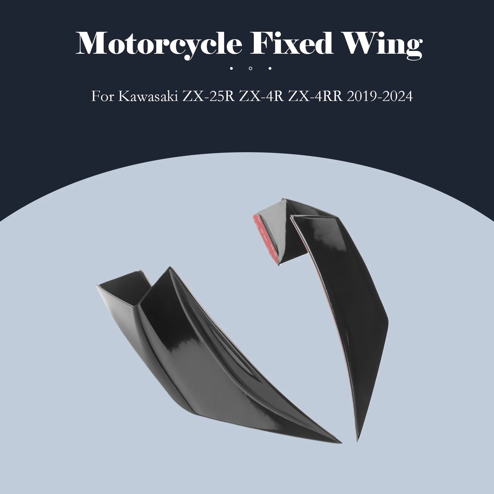 

Motorcycle Accessories fairing side Fixed Wing For Kawasaki ZX-25R ZX25R ZX-4R ZX-4RR 2019-2025 Aerodynamic Winglet Spoiler