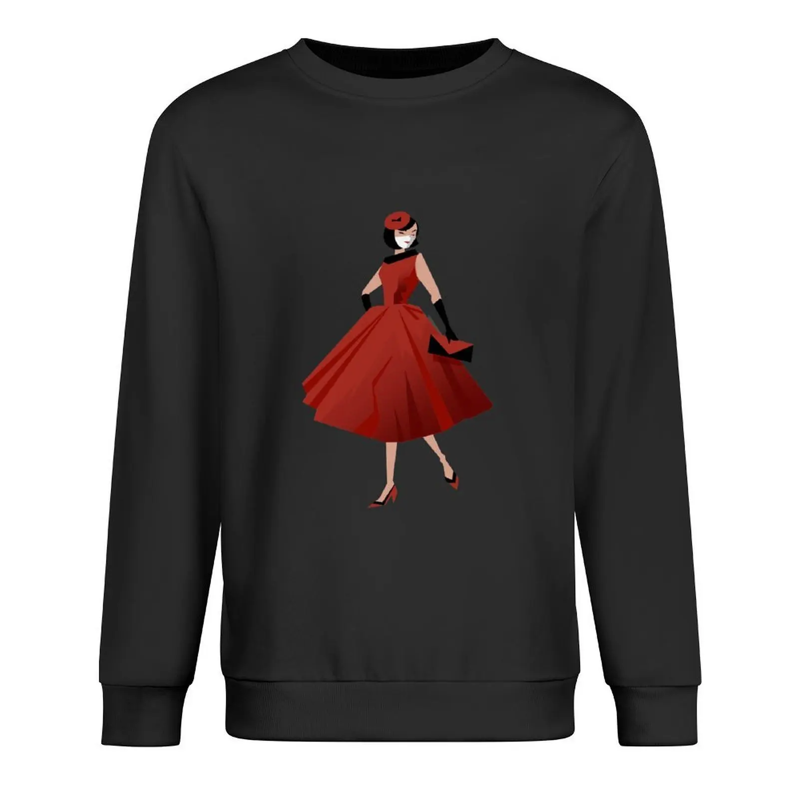

Brunette in Red Pullover mens designer clothes autumn men's winter sweater men's autumn clothes sweatshirt male