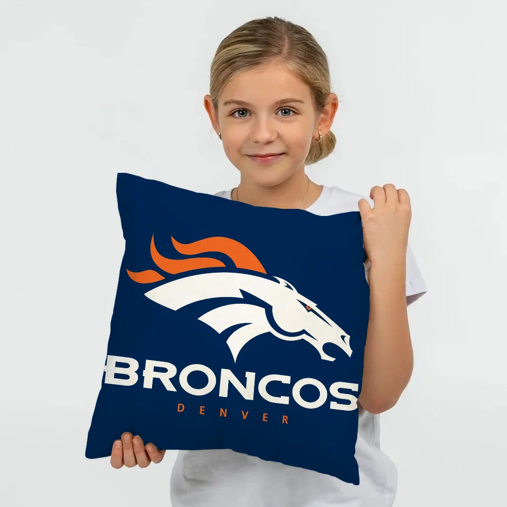 Cushion Cover Pillow Cover Pillowcase Cover for Pillow Fundas De Cojines  Denver B-broncos Decorative Pillowcases Pilow Covers