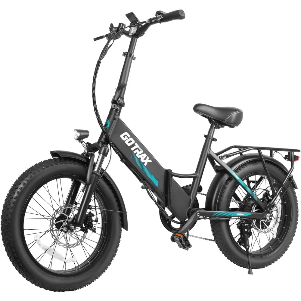 Folding Electric Bike with 55 Miles (Pedal-assist1) by 48V Battery, 20Mph Power by 500W, LCD Display and 5 Pedal-Assist Levels