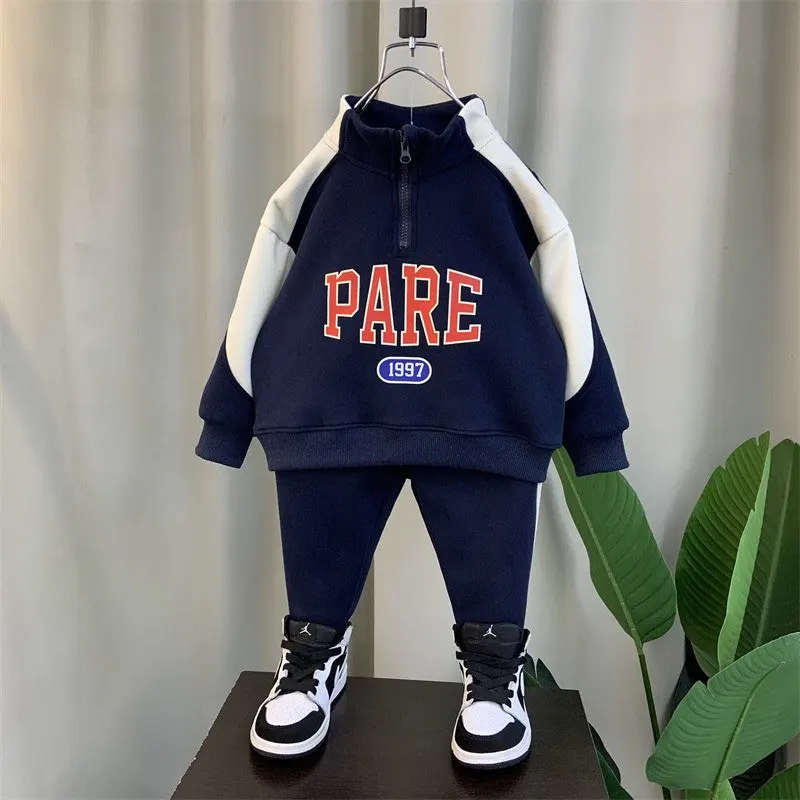 

Boys' Spring Clothing Set New Cool and Handsome Children's Sportswear+Pants Sportswear Two Piece Set