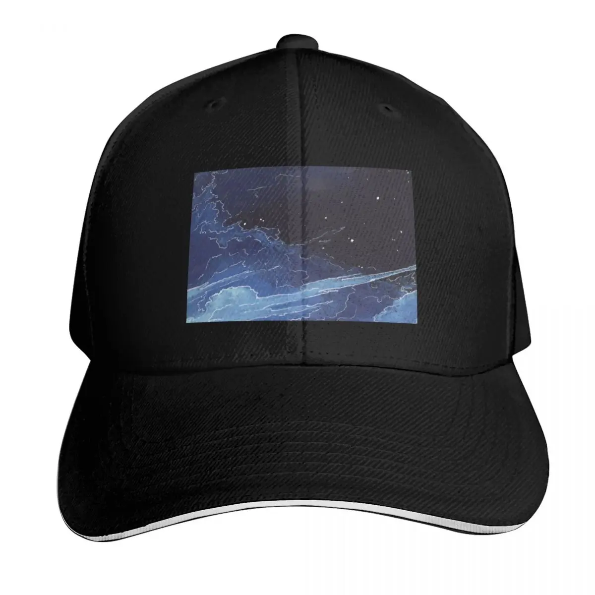 Cloudy Alaskan Night Sky Baseball Cap Adjustable Buckle Closure Moisture Wicking Quick Dry Curved Brim Classic Fit