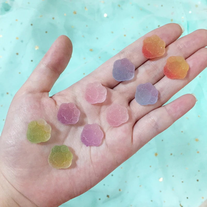 5Pair No Hole Resin Cute Bear Paw Ear Clips For Girls Children Earrings Student Kid Cartoon Ear Pins Women Clip Earring Jewelry