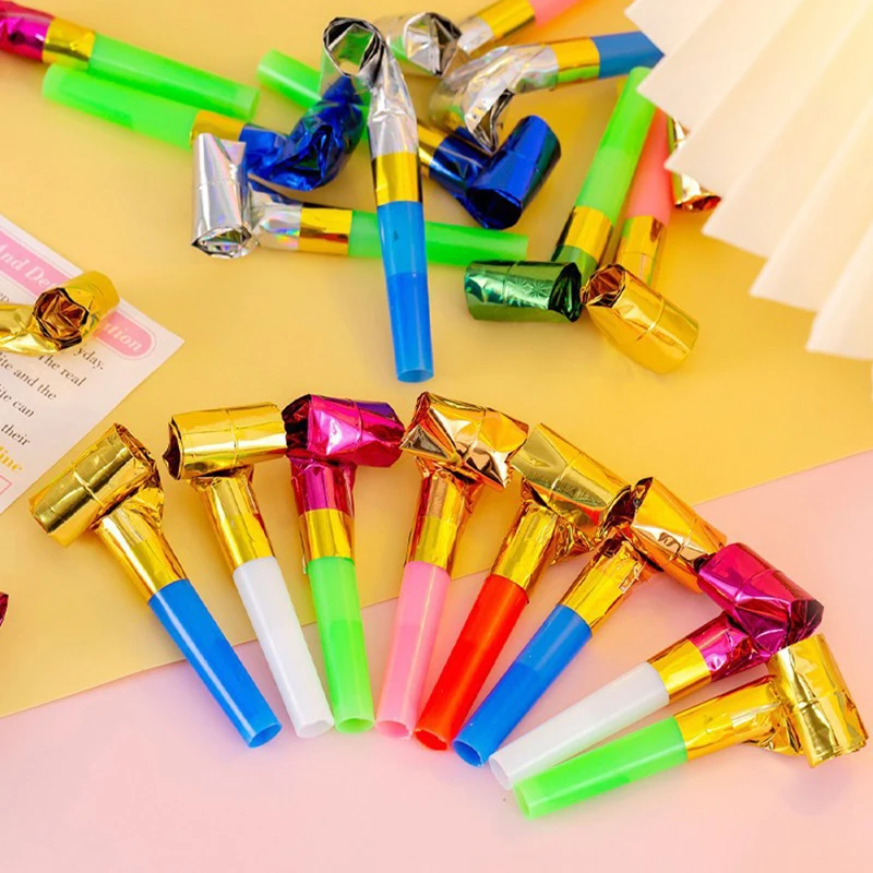 12/24PCS Whistle Set Colorful Blowing Dragon Plastic Kazoo Suitable for Sport Meeting Cheering Up Game Rewards Gift Keepsake ZYF