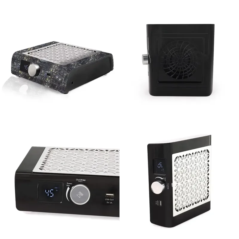

【CHIMU HOME】 85W High Power Vacuum Cleaner Nail Dust Collector with Rhinestones for Professional