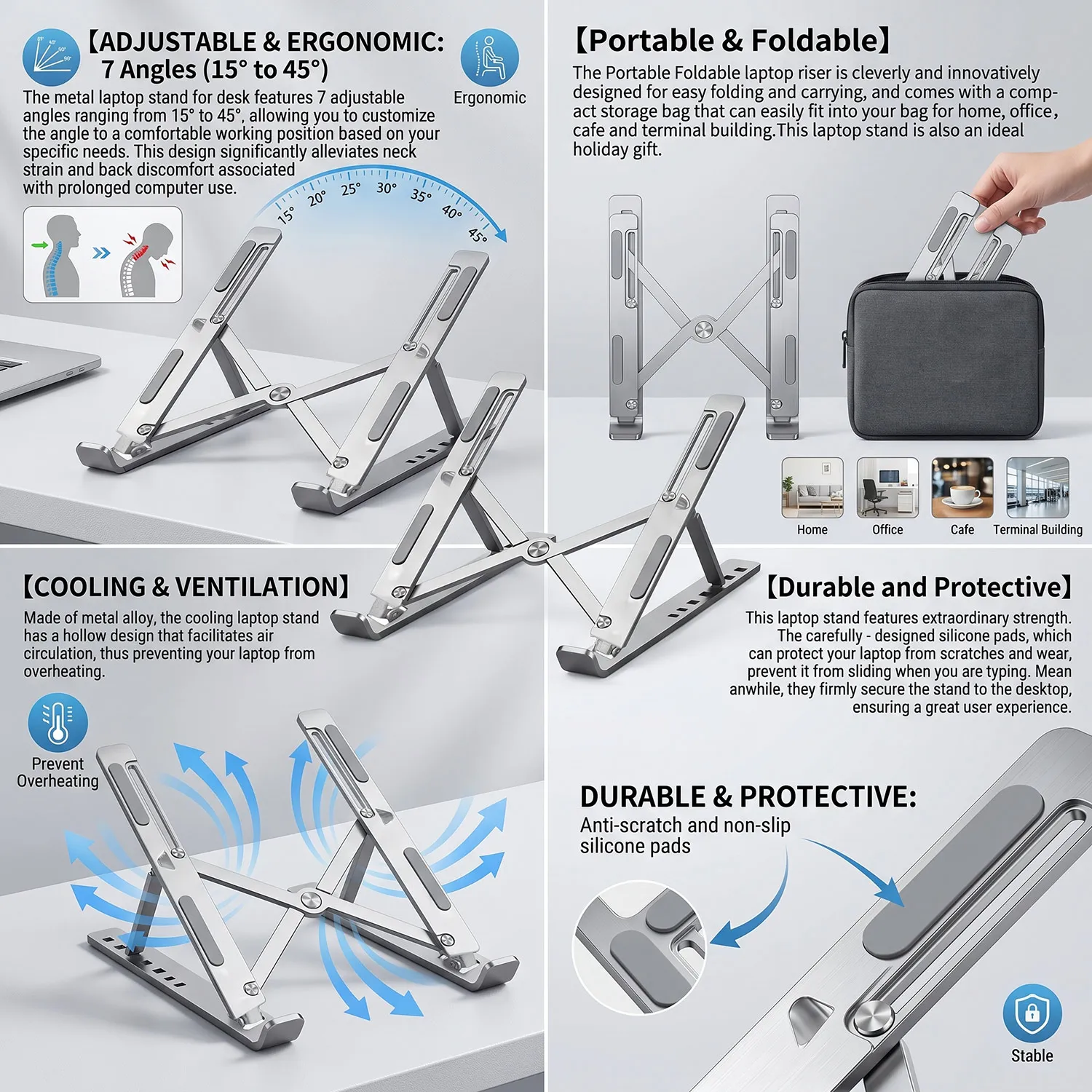 Adjustable Height Foldable Alu - Tablet Stand Adjustable Aluminum review and price
