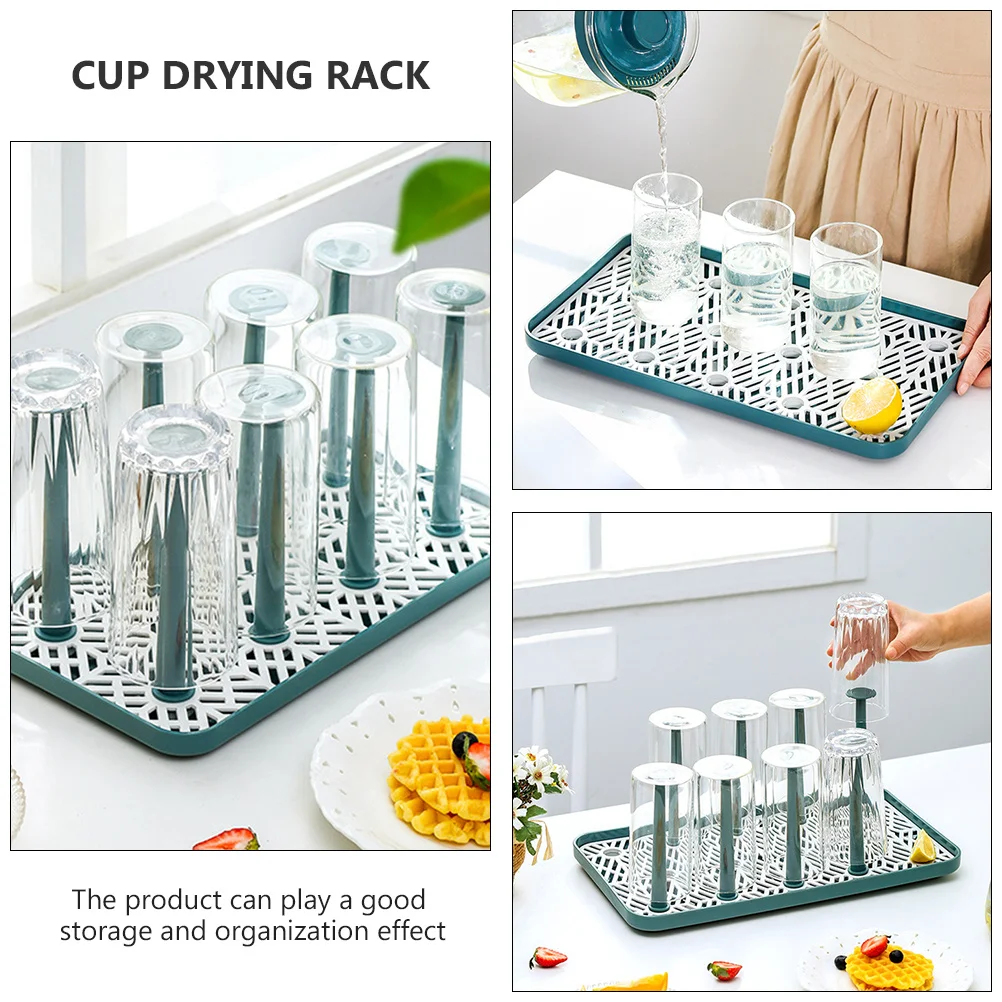 

1pc Pp Material Cup Drying Rack For Kitchen Bathroom Cups Organizer Bottle Drying Stand Rack Water Drain Shelf