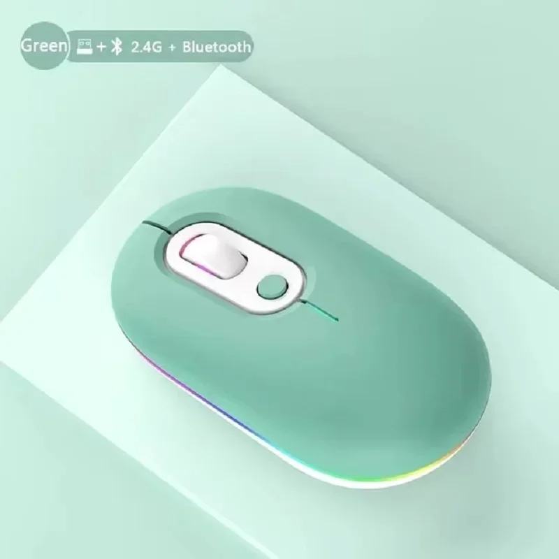 Ratos bluetooth 2.4g mouse sem fio rgb recarregável computador sem fio mause led retroiluminado ergonômico mouse para jogos para computador portátil