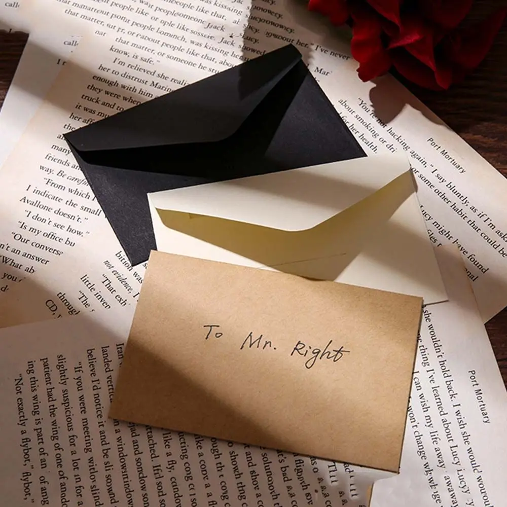 

Office Supplies Letter Paper Wedding Invitation Card Holder Small Paper Envelope Window Envelope Kraft Blank Envelope