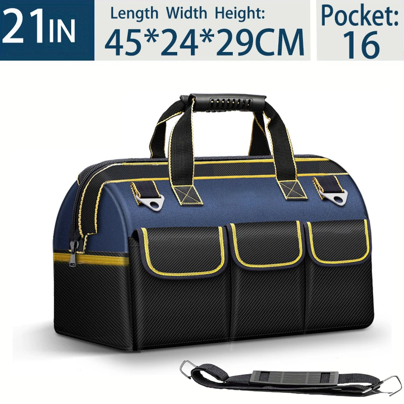 Multifunctionele 13in-23inch Gereedschapstas Dikker grote Capaciteit Waterdicht Slijtvast Toolkit MultiPocket Elektricien Opbergtas