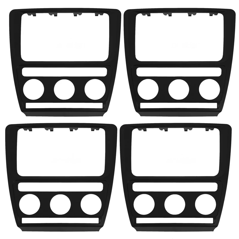 

4X Radio Panel Dash Fascia Plate Frame For Skoda Octavia (Automatic Aircon) 2004-2010 Adio Dvd Stereo Cd Panel