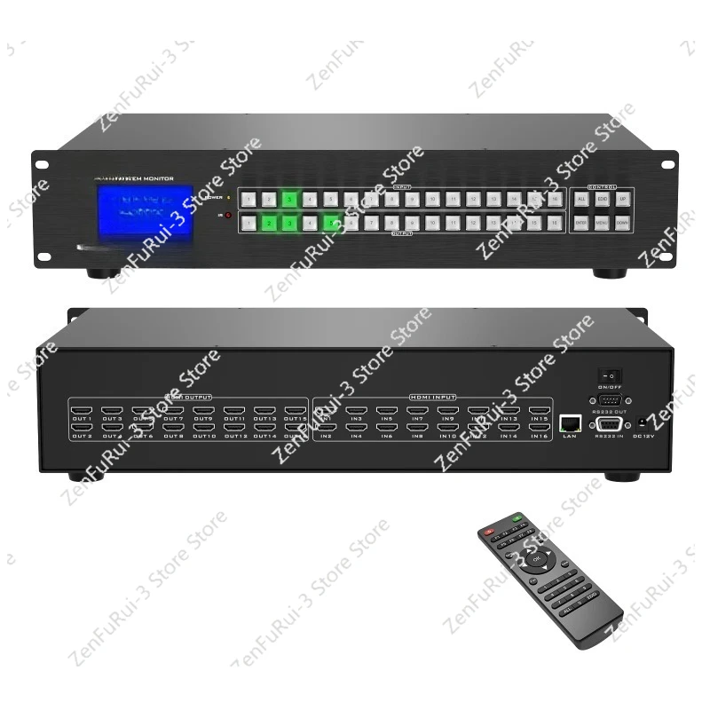 

4K 30Hz Video HDMI Matrix switcher 16x16 + IR Remote , MT-VIKI Audio video equipments 16 port HDMI Matrix Switch 16 in 16 out