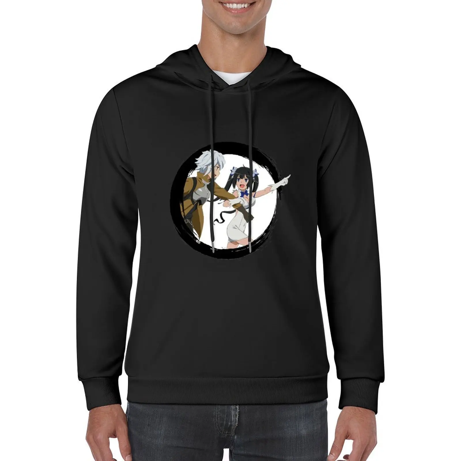 Bell and Hestia، Danmachi، هو أمر خاطئ لمحاولة التقاط الفتيات في قلنسوة ملابس رجالي بقلنسوة برسومات الزنزانة #5