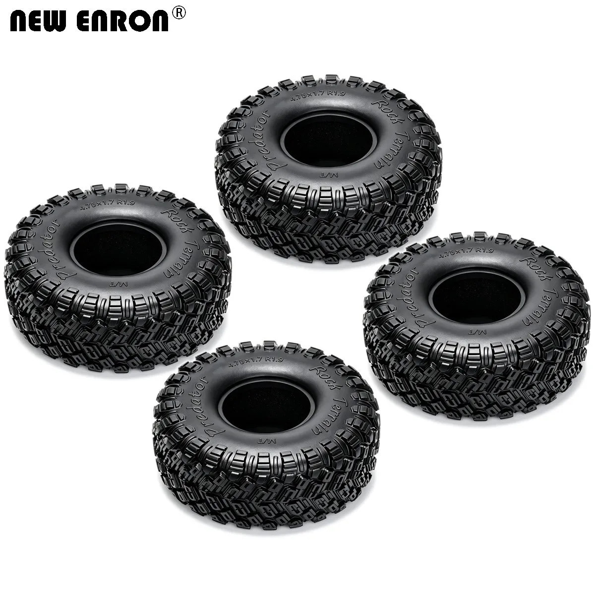 RC Crawler Car Tires Rock Terrain Predator 120x43mm Tyres for 1/10 1.9