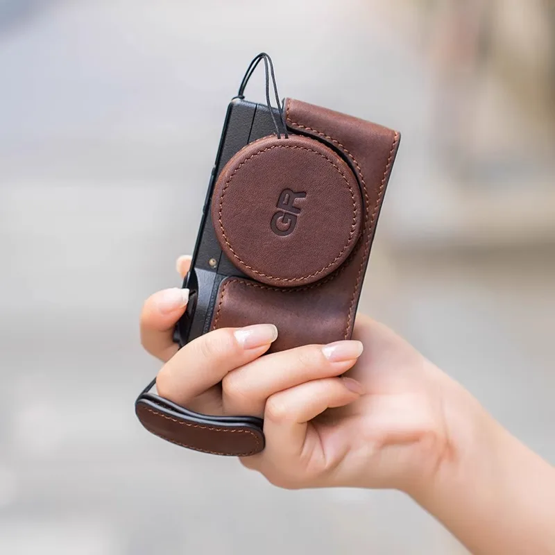 Handmade leather protective case for Ricoh GR3 GR3xHDF camera bag journal edition base shell lens cap wrist strap