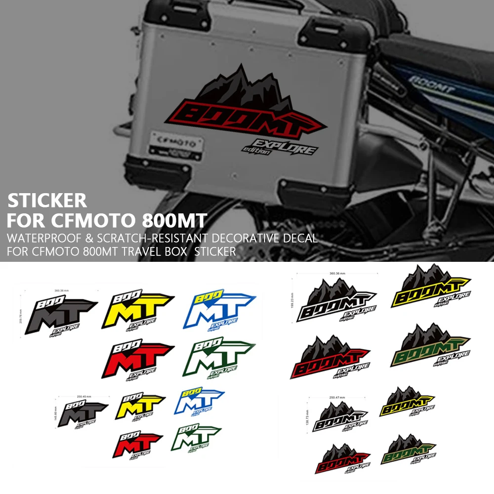 

For CFMOTO 800MT 2022 -2024 Touring Explore Edition Trunk Luggage Panniers Aluminium Cases Stickers Decals 800 MT