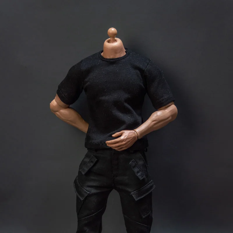 TBLiga JIAOU Boneca Action Figure, Roupas Masculinas, 1:6 Escala Camiseta, 12"