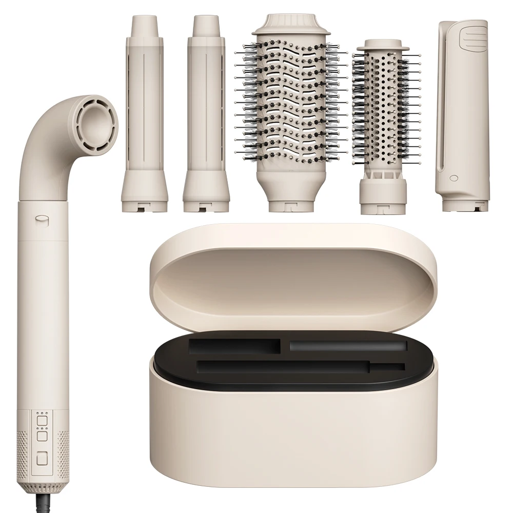 Trending 6 in 1 110,000Rpm Hair Dryer Brush Set High Speed Blow Dyer Straightener Curler ALL in One Cepillo Secador De Pelo
