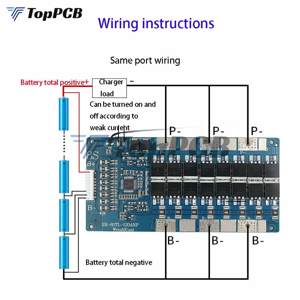 BMS 8S 24V 100A LiFePo4 Battery Charge Protection Board Balancer Equalizer with NTC Temperature Protection for Ebike Escooter