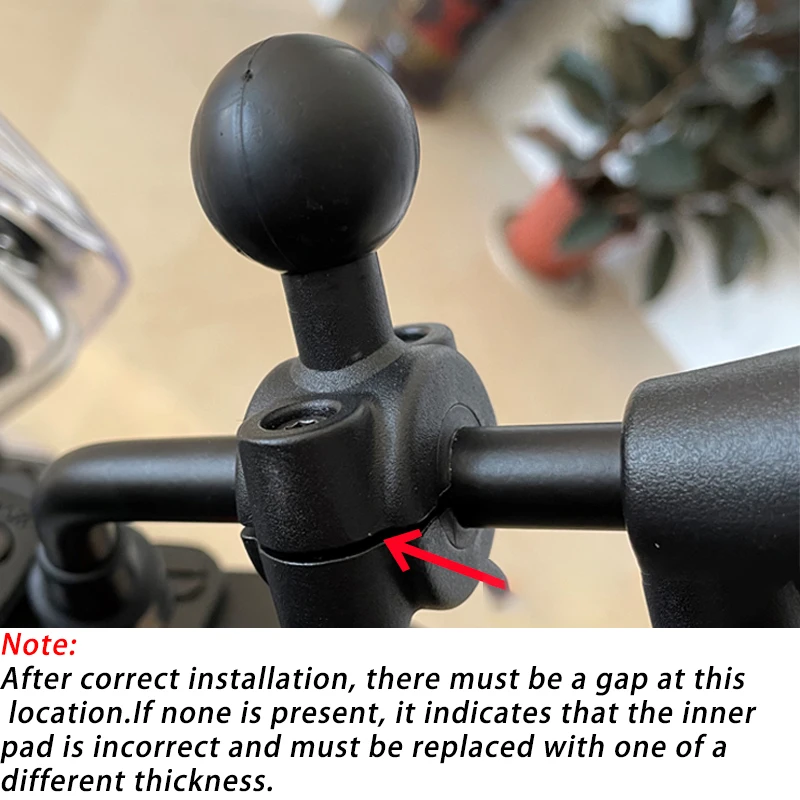 1 بوصة الكرة رئيس محول قاعدة تثبيت دراجة نارية المقود مرآة الرؤية الخلفية قوس ل DJI GoPro Insta360 عمل كاميرا ملحق #2