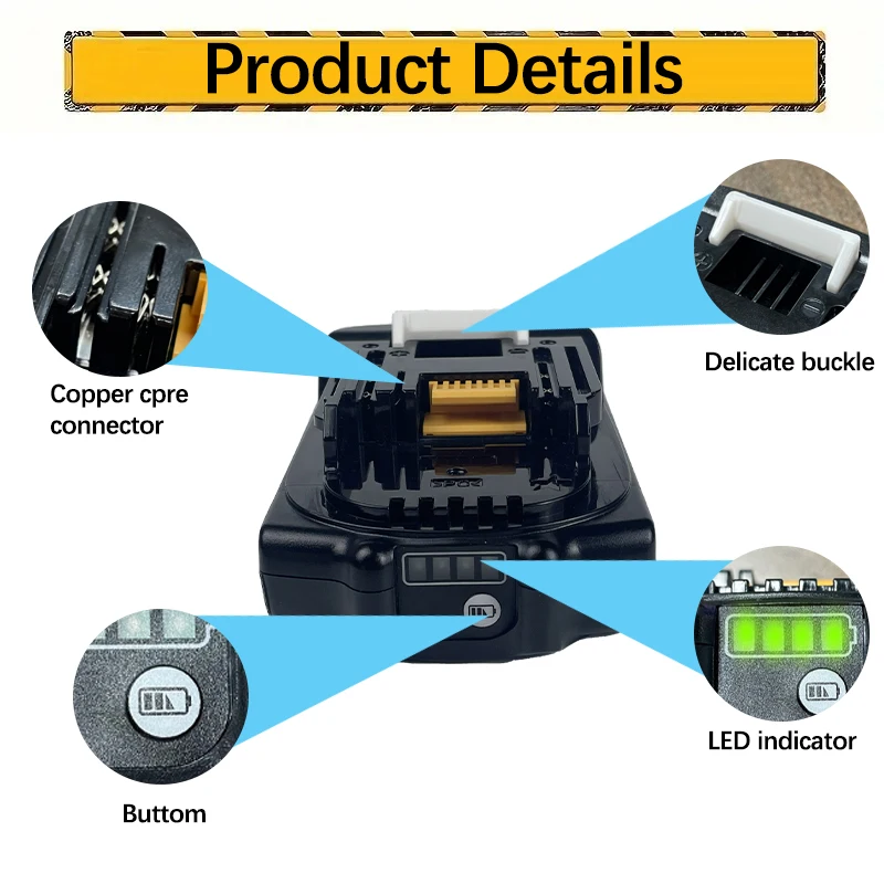 

DEWENON for Makita Original Battery 18V 2Ah Suitable for all 18V electric tools in BL1850B BL1850 BL1840 BL1860 BL1890 BL1830
