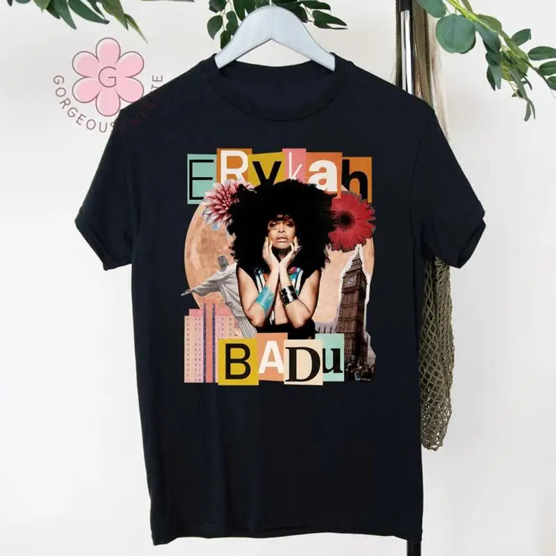 

Erykah Badu T Shirt Black Short Sleeve S To 5Xl
