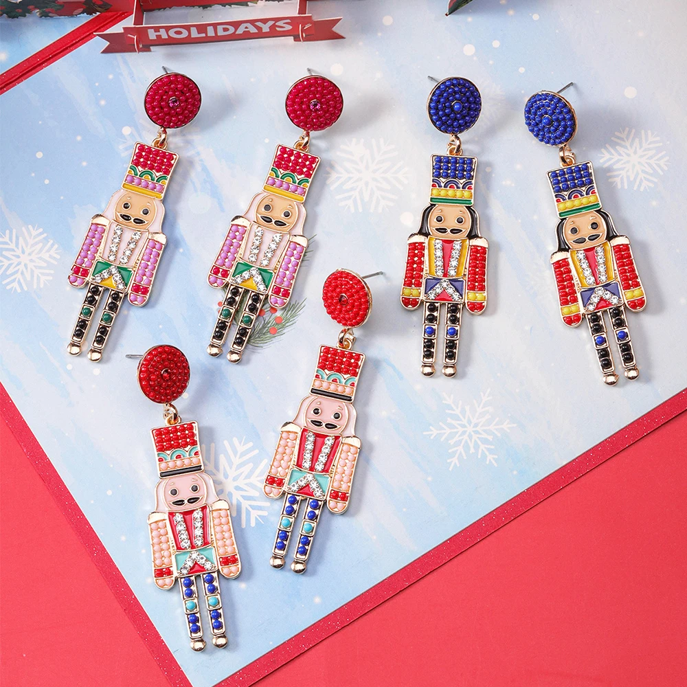 Best Lady Cartoon Characters Nutcracker Guards Drop Earrings for Woman Girls Jewelry Daily wear