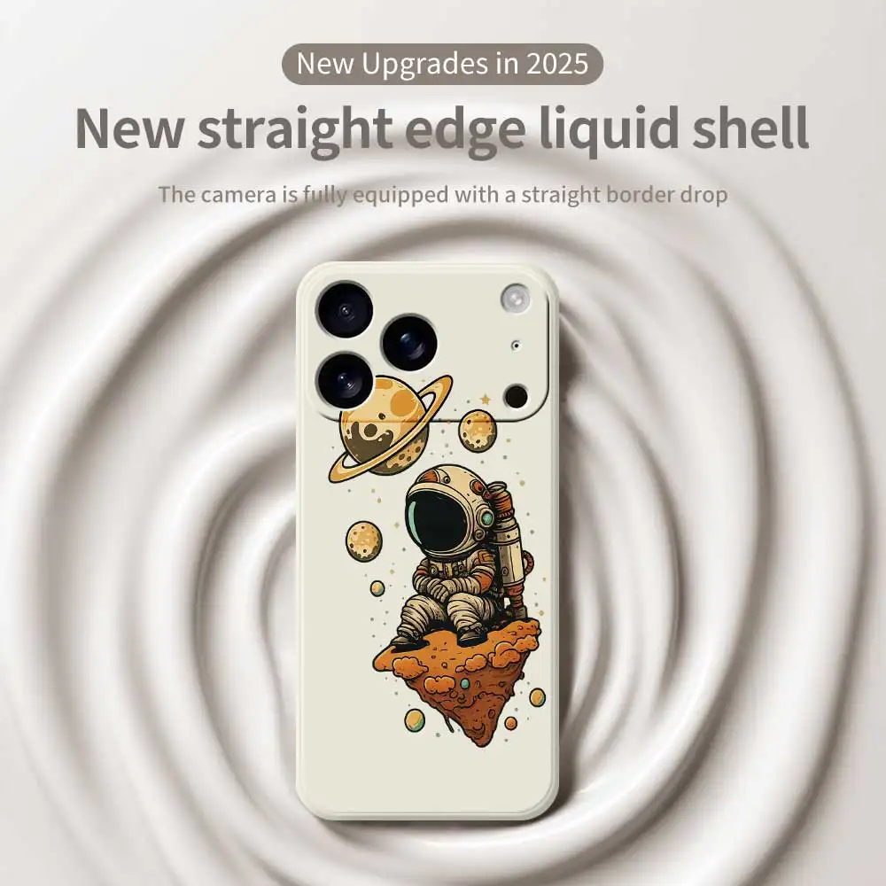 Funda de teléfono con planeta astronauta para iPhone 17 Pro Max 17 Air 16 15 14 13 12 11 Pro Max XS Max 7 8 Plus 16e 16 15Plus TPU