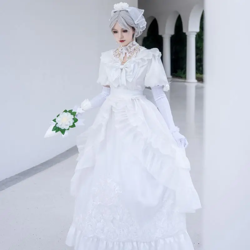 Japan Fifth Personality Cos Suits Lady Hong COSPLAY Promised Day Game Animation Cospaly Women COSTUME Suits Female Props Wig