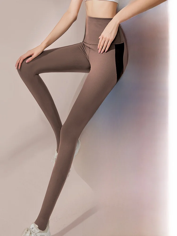 

Extended Length Thiened Fce Yoga Pants Women's Outerwear ark Pants Autumn Winter Casual Long Pants plus Size