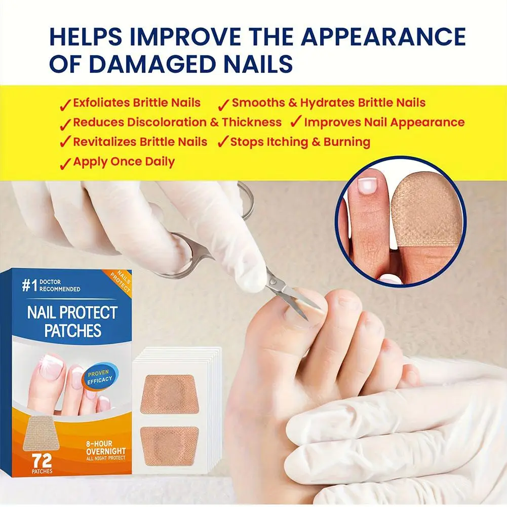 Nail Repair Patch Grey Fungal Nails Thickening Soft Treatment Toenail Sticker Ingrown Paronychia Care Anti Infection Correc G5O4