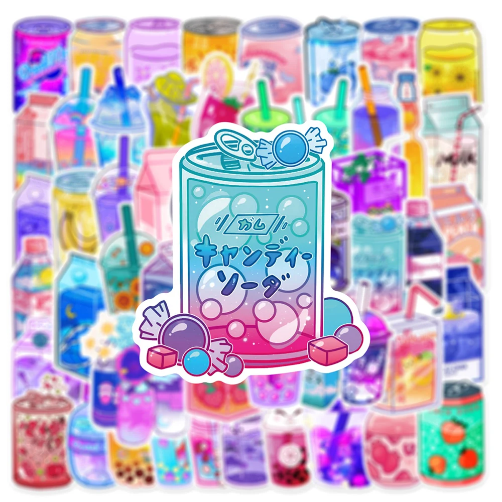 10/30/50 Stuks Leuke Ins Stijl Drank Stickers Cartoon Graffiti Decals Voor Reisbagage Waterfles koelkast Waterdichte Sticker Pack