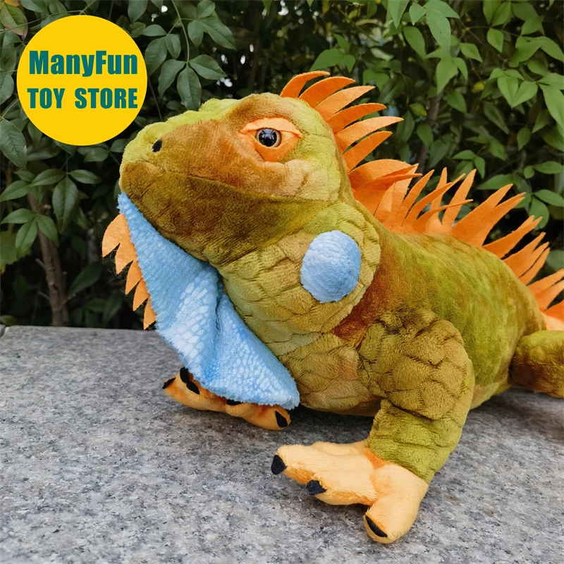 Green Iguana Plüschtier, realistisches Marine Iguana Plüschtier, lebensechte Eidechse, Stofftier, amerikanische Iguana, Simulationspuppe, Spielzeug, Geschenk