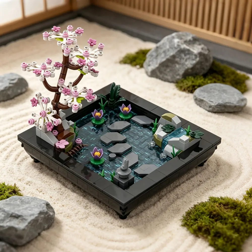 Japanese Stepping Stones Building Blocks Kit 501PCS Creative Zen Garden Desk Decor Bricks Toy Adult Gift For Family Friend