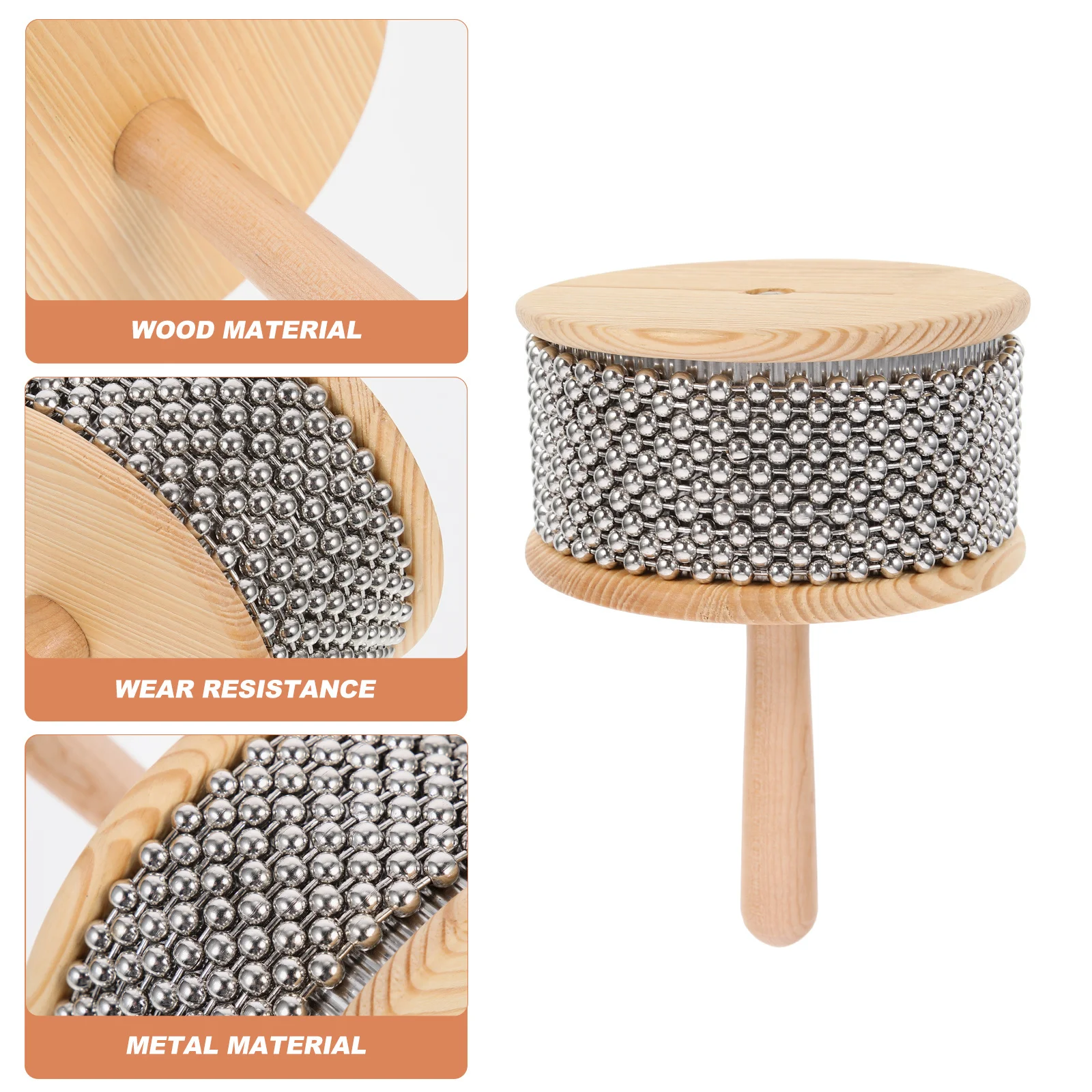 

Metal Percussion Cabasa Kids Educational Musical Instrument For Sound Sensory Hand Coordination Development Percussion