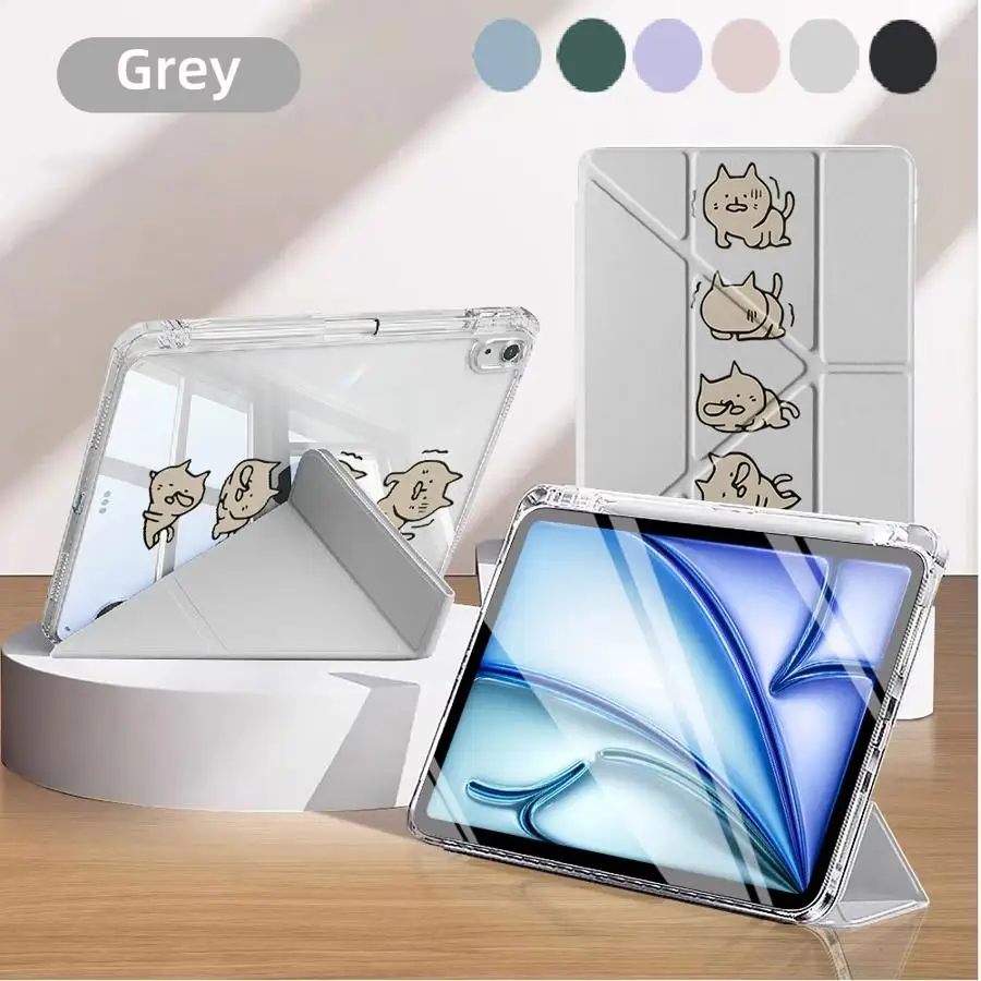 

Чехол-подставка для планшетов iPad Mini 6, 7, 11-го, 10-го, 9-го, 8-го, 7-го поколений, 12.9-дюймовых Pro 2025, Air 4, 5, M3, M2, M4, 11-дюймовых Y-Fold Smash The