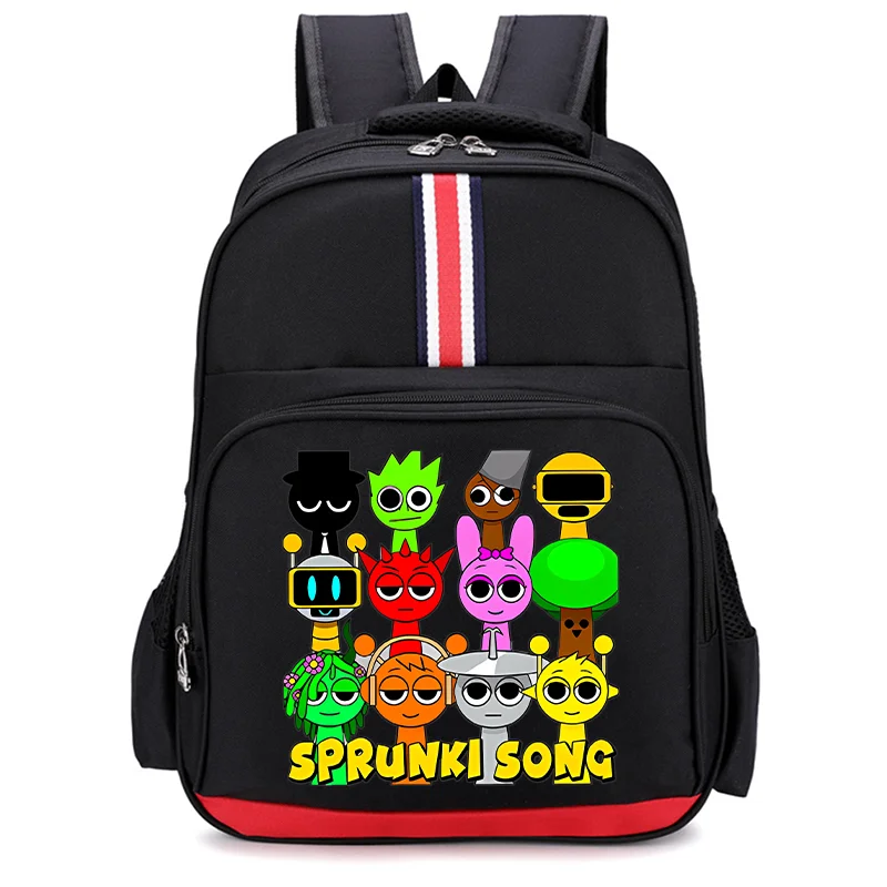 

New Sprunki School Bag Cartoon Game Boy Girl Backpack Teenager Printed Knapsack Student Book Bags Rucksack Kindergarten Kid Gift