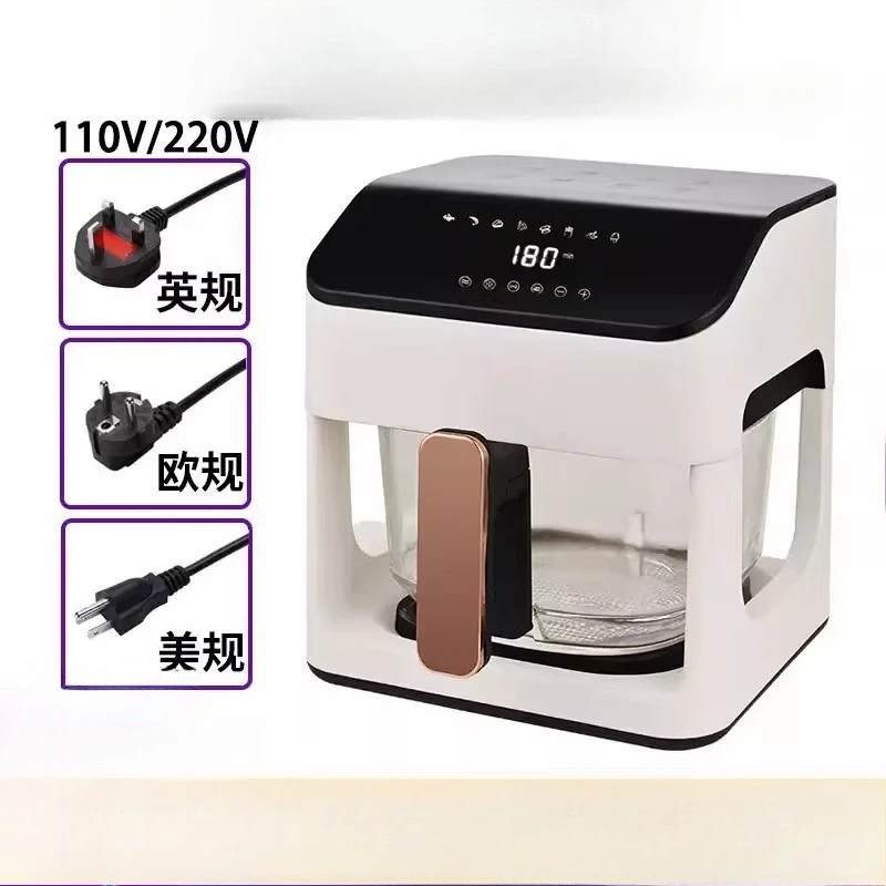8.5L Air Fryer Intelligent Temperature Controlled Oven 110V 220V Household Transparent Full Glass Pot Fully Automatic