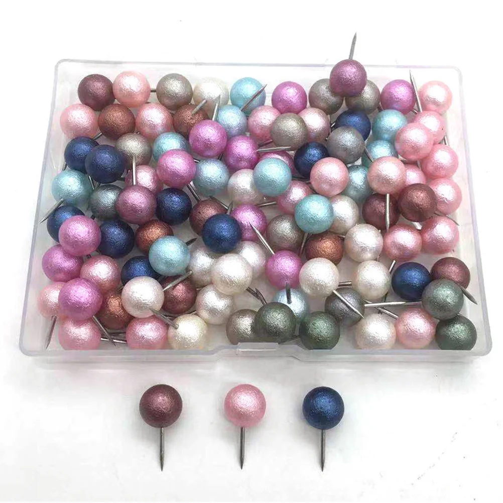 Papan gabus untuk kantor bola mutiara Pushpin berbentuk bola thumbtack Poster Supply