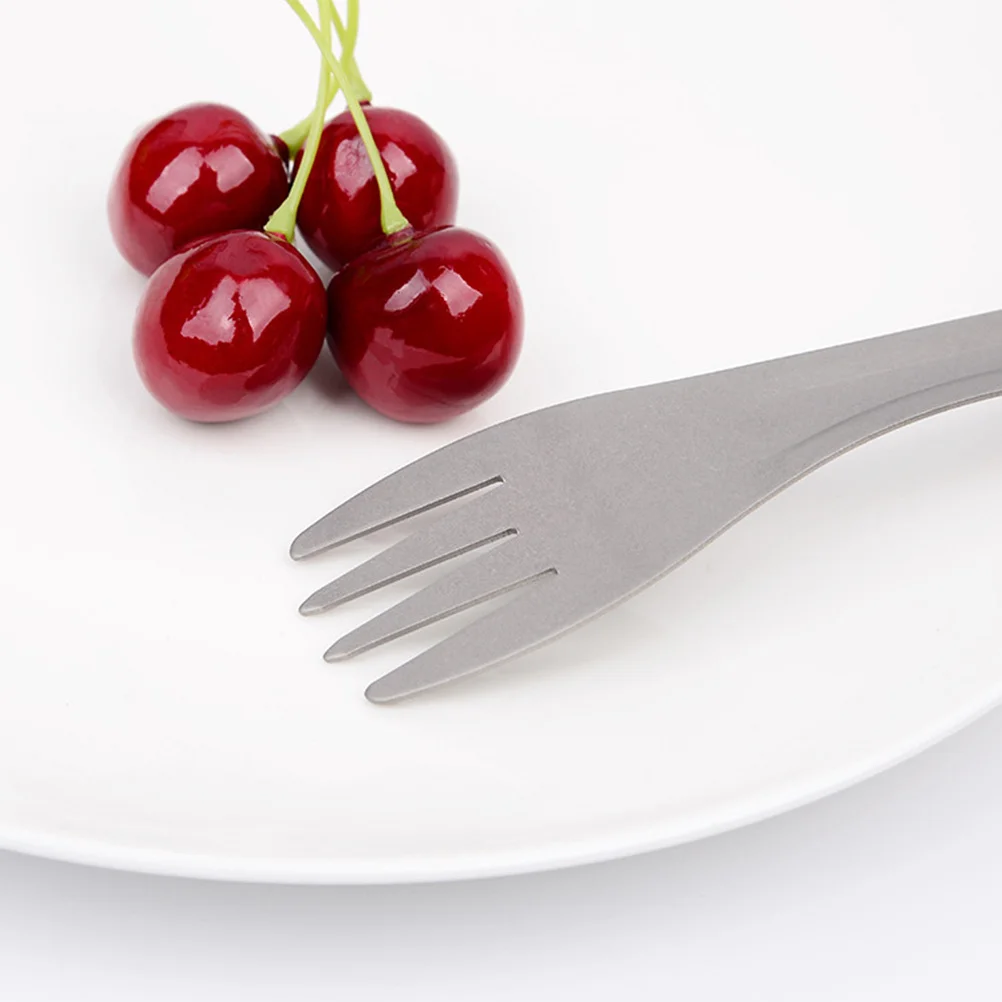 

1Pcs Titanium Double-Ended Spork Lightweight Portable Fork Spoon for Outdoor Camping Hiking Travel Tableware Double-Ended Spork